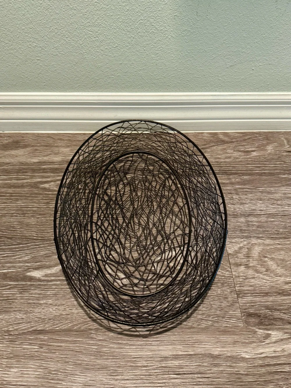 Pier 1 Brownish Bronze Oval Metal Tray. Features birds nest design.